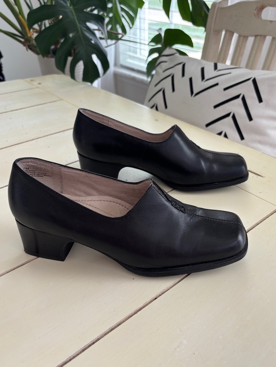 Shoes - Strictly Comfort Casual Slip On Loafers Women’s 7 M Black Leather